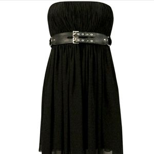 Saint Laurent Black Silk Bustier Dress - image 1